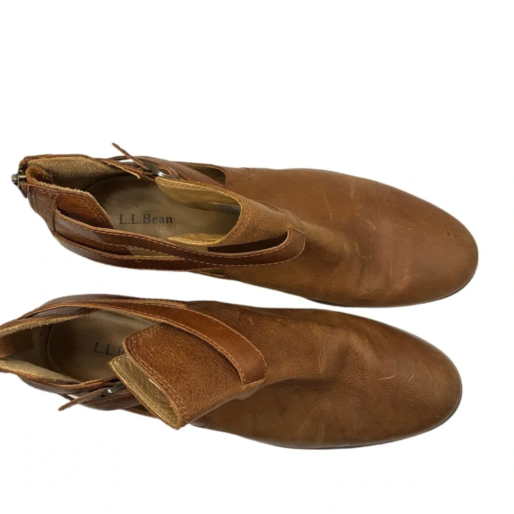 L.L. Bean Westport Sandalized Nubuck Leather Boot Brown Size 11